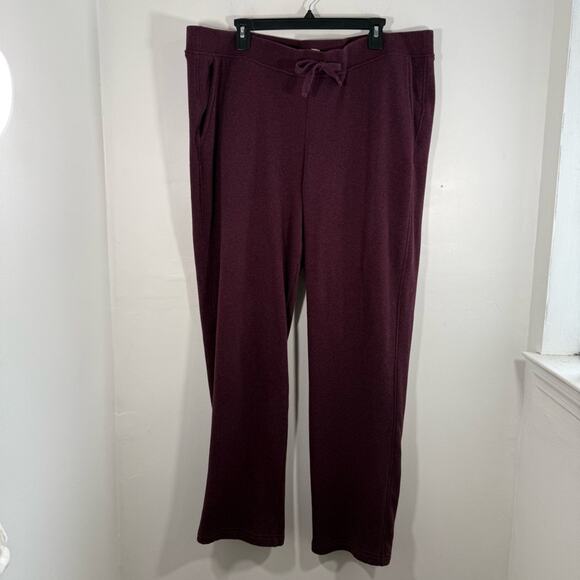 UGG Men Maroon Fleece Lined Drawstring Waist Lounge Pants 2X - Picture 1 of 8